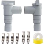 Lot de 2 vanne d'entretien / d'arr�t pour piscine avec raccord de tuyau de 32 / 38mm, robinets d'arr�t ...