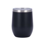 Lot de 2 verres  vin en acier inoxydable avec couvercle, gobelet sous vide