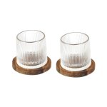 Lot de 2 verres à whisky support 16cl transparent Lot de 2 verres à whisky support 16cl transparent