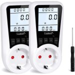 Lot de 2 wattm�tre prise compteur d'�nergie, moniteur d'�nergie avec �cran lcd r�tro�clair�, prise avec ...