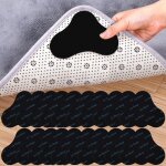 Lot de 20 ou 10 patins antidérapants pour tapis, réutilisables et lavables, ruban adhésif double face ... Lot de 20 ou 10 patins antidérapants pour tapis, réutilisables et lavables, ruban adhésif double face ...