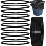 Lot de 20 bandes lastiques en caoutchouc pour poubelles de 30  100 litres, sangles de support de bote ...