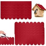 Lot de 20 bardeaux de toiture auto - adh�sifs en feutre bitum� pour nichoir oiseaux exterieur, avec caract�ris ...