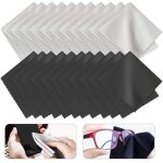 Lot de 20 chiffons de nettoyage en microfibre pour lunettes kzq 15 x 15 cm) - non pelucheux - pour nettoyer ...