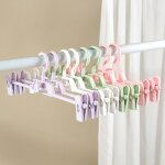 Lot de 20 cintres colors pour pantalon, cintres porte - jupes, avec 2 pinces antidrapants