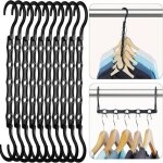 Lot de 20 cintres magiques robustes noirs pour organiseurs de placards et rangement pour v�tements lourds, ...