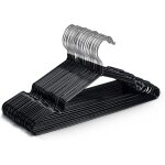 Lot de 20 cintres en m�tal noir de haute qualit�, 30 x 17 x 0, 35 cm, gain de place, adapt�s aux armoires ...