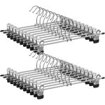 Lot de 20 cintres pour pantalon, en m�tal, avec 2 pinces amovibles, longueur 31 cm, pour jupe, gain de ...