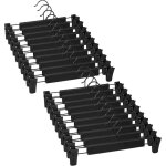 Lot de 20 cintres pour pantalon, cintres porte - jupes, avec 2 pinces antid�rapants et r�glables, pour ...
