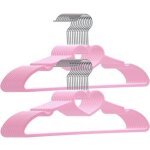 Lot de 20 cintres en plastique en forme de c?ur, rose, finition lisse, gain de place, solides et durables ...