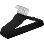 Lot de 20 cintres velours adulte, longueur 45 cm, fins, grande capacit� de charge, avec crochets pivotants ...