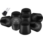 Lot de 20 embouts de protection en caoutchouc pour pieds de chaise, ronds, noirs, diam�tre int�rieur ...