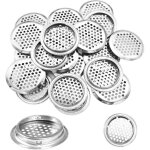 Lot de 20 grilles d'a�ration rondes en acier inoxydable pour camping - car / salle de bain / cuisine, ...