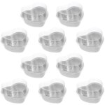 Lot de 20 moules  cupcakes en aluminium en forme de c?ur, moules  gteaux en mousse, moules  flan, ...
