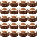 Lot de 20 photophores en bois pour fête de mariage, anniversaire, vacances, lot de 20 photophores en ... Lot de 20 photophores en bois pour fête de mariage, anniversaire, vacances, lot de 20 photophores en ...