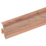 Lot de 20 plinthes goulotte passe - c�ble pvc 59 mm - 1, 10 m avec angles, raccords et but�es vieux noyer ...