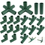 Lot de 20 raccords pour cadre de serre, connecteurs d'angle pour cadres de jardin, tagres de cadre ...