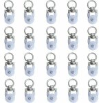 Lot de 20 roulettes pour tringle � rideau, poulies silencieuses, pour double rideau de fen�tre