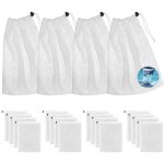 Lot de 20 sacs filtrants pour aspirateur de piscine - filet de rechange - avec cordon de serrage - pour ... Lot de 20 sacs filtrants pour aspirateur de piscine - filet de rechange - avec cordon de serrage - pour ...