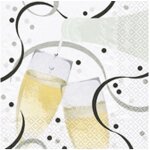 Douceur d'intérieur - lot de 20 serviettes en papier 33 x 33 cm flute de champagne Douceur d'intérieur - lot de 20 serviettes en papier 33 x 33 cm flute de champagne