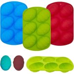 Lot de 23 moules en silicone pour ?ufs de p�ques, antiadh�sifs, moules en silicone en forme d'?uf de ...