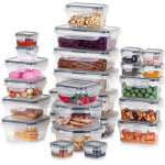 Lot de 24 bo�tes herm�tiques pour aliments de cuisine avec couvercle