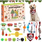 Lot de 24 calendriers de l'avent 2024 pour chien, jouets  mcher, boules couinantes, colliers et bandana, ...