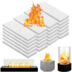 Lot de 24 foyers de table en laine de c�ramique, m�che en bio�thanol, bol pour prolonger la dur�e de ...