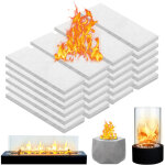 Lot de 24 foyers de table en laine de c�ramique, m�che en bio�thanol, bol pour prolonger la dur�e de ...