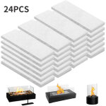Lot de 24 m�ches en laine c�ramique pour foyer de table, prolongeant la dur�e de combustion, avec noyau ...