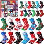 Lot de 24 paires de chaussettes de noël, calendrier de l'avent 2023, chaussettes unisexes, compte à rebours ... Lot de 24 paires de chaussettes de noël, calendrier de l'avent 2023, chaussettes unisexes, compte à rebours ...