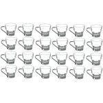 Lot de 24 tasses espresso 8 cl - verre et m�tal haute qualit� design moderne - livraison gratuite
