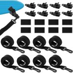 Lot de 24pcs kit fixation pour enrouleur de couverture solaire de piscine, comprenant 8 sangles couverture ...