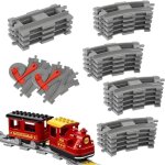 Lot de 26 blocs de construction de rails courbes, compatibles avec le leader du march�, compos� de rails ...