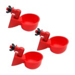 Lot de 3 abreuvoirs automatiques pour volaille , oiseaux, cailles, poules, coq (rouge) - sollbry Lot de 3 abreuvoirs automatiques pour volaille , oiseaux, cailles, poules, coq (rouge) - sollbry