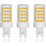 Lot de 3 ampoules led g9 10w �quivalent halog�ne 150w, 86 led, 1000lm, angle de faisceau 360�, ultra ...