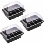 Lot de 3 bac  semis, plateau de dmarrage de semis plateaux de ppinire de cellules, mini serre pour ...