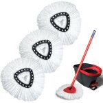 Lot de 3 balai serpillre microfibre remplacement compatible avec vileda turbo 3 en 1 easywring and clean ...