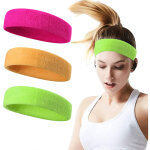 Lot de 3 bandeaux de sport anti - transpiration pour hommes et femmes, adapt�s � l'exercice, au basketball, ...