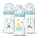 Lot de 3 biberons - dodie - eb19 - 270 ml - t�tine plate - vert