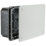 Lot de 3 bo�tes de d�rivation encastr� pp / t - 6 (126x156x68, 5) couvercle blanc bouchon en carton ip40 ...