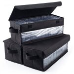 Lot de 3 botes de rangement pour dvd, rangement pour livres, supports de livres, fentre transparente ...