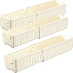 Lot de 3 bo�tes de rangement pliables en plastique extensible avec poign�e - pour cuisine, salle de bain, ...