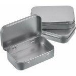 Serbia - lot de 3 botes rectangulaires vides en mtal argent  charnire mini bote portable petit ...