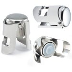 Lot de 3 bouchons � champagne / vin en acier inoxydable. excellente fermeture.