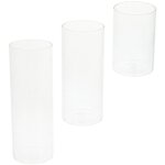 Lot de 3 bougeoirs transparents en forme de coupe pour bougies chauffe - plat cylindriques, vases en ... Lot de 3 bougeoirs transparents en forme de coupe pour bougies chauffe - plat cylindriques, vases en ...