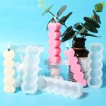 Lot de 3 bougie moule coeur r�sine silicone moule bougie coeur forme 3d coeur bougie coul�e moule r�sine ...