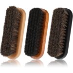 Lot de 3 brosses � chaussures en crin de cheval ? brosse � chaussures, nettoyeur de chaussures en cuir ...