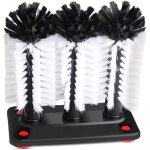 Lot de 3 brosses de nettoyage pour verre, tasses en verre, outil de lavage avec ventouse pour �vier de ...