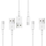 Fitags - lot de 3 cble de chargeur iphone 2m?mfi certifi? fil lightning charge rapide pour iphone 11 ...